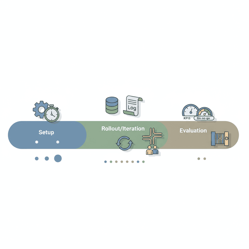 60‑Day AI Pilot Test Plan: Daily Tasks, KPIs, A/B Framework, and Decision Gates