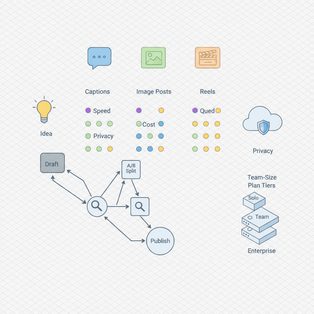 AI Tools for Social Media Content: Side‑by‑Side Comparison for Posts, Captions & Reels